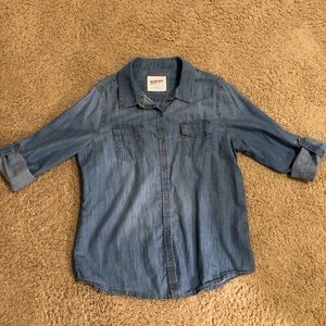 BUTTON UP DENIUM TOP